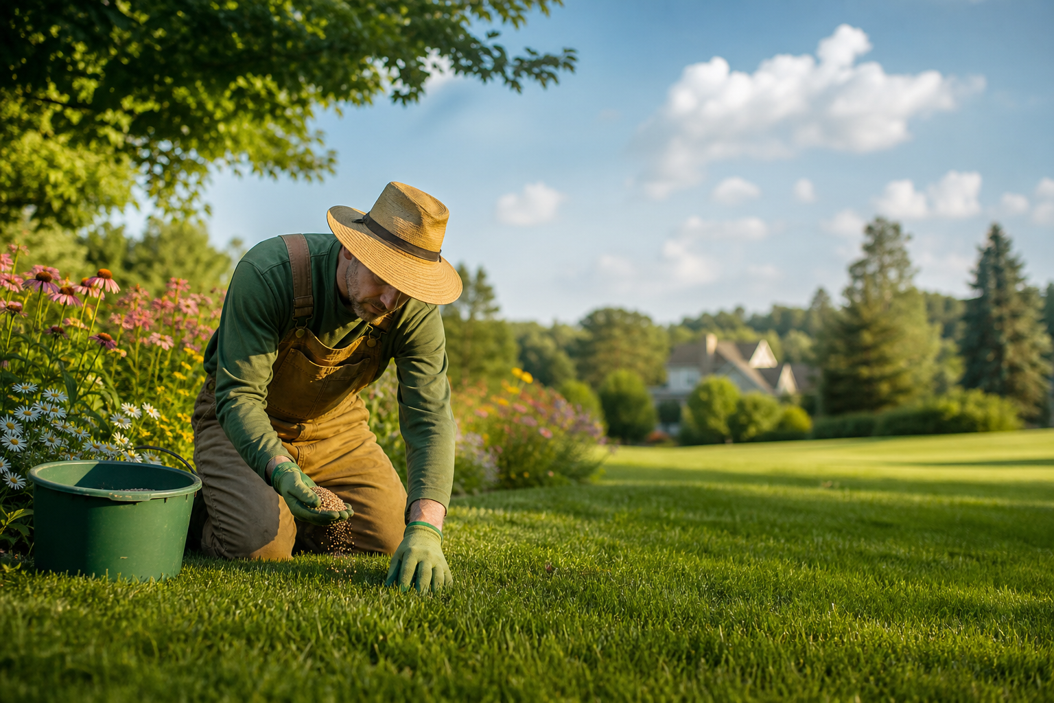 June Lawn in MA with Fertilization Visits